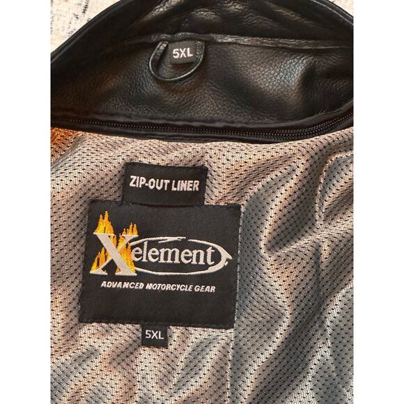 X-Element Advanced Motorcycle Gear Zip Out Leather Jacket - Picture 4 of 5